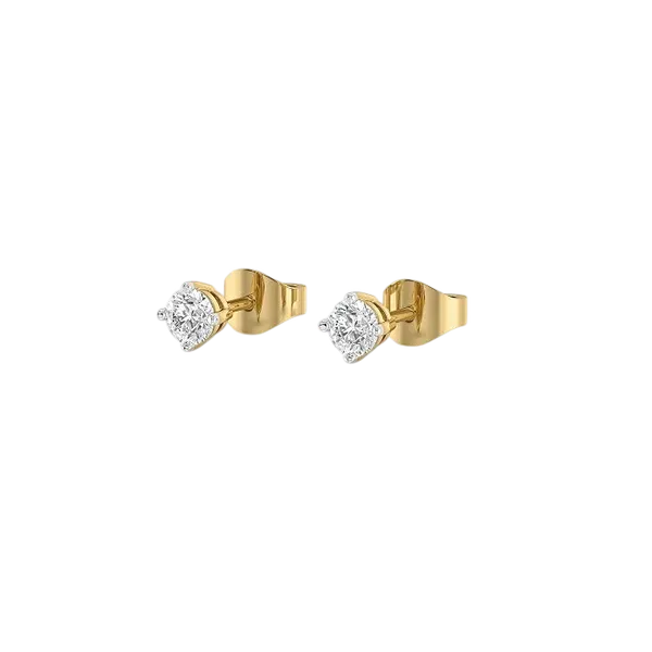 Gold_Tone_Round_Stud_Earrings_For_Women