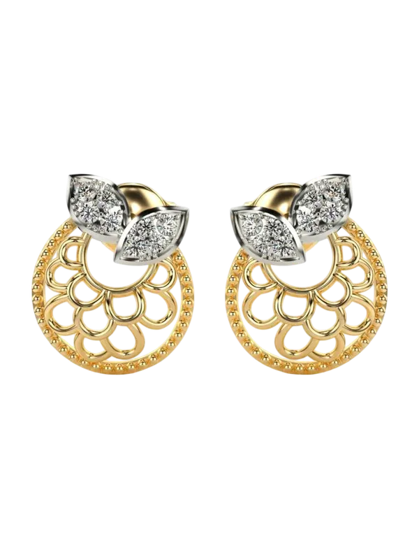 Gold_Tone_Floral_Stud_Earrings_for_Women