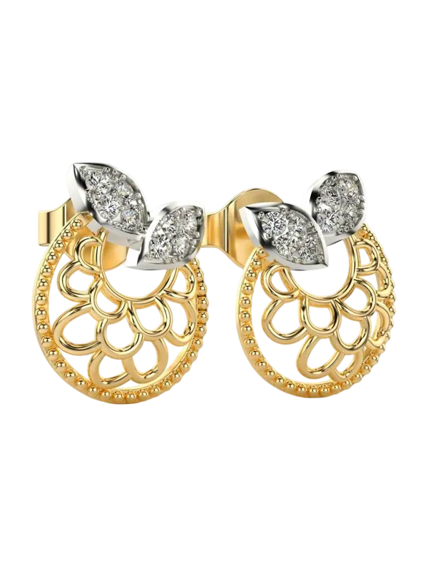 Gold_Tone_Floral_Stud_Earrings_for_Women