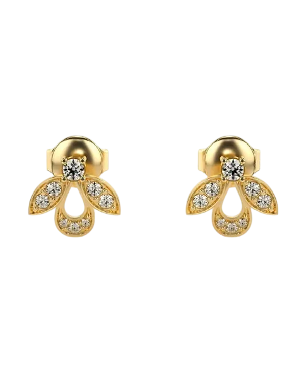 Gold_Tone_Floral_Stud_Earrings_for_Women