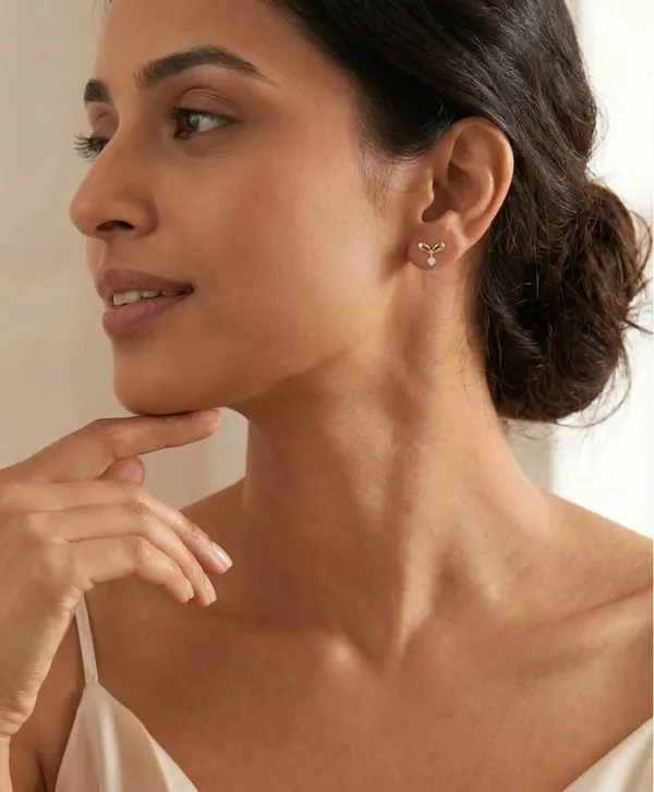 Gold_Tone_Bow_Stud_Earrings_for_Women