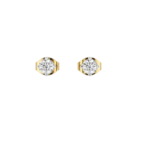 Gold_Tone_Round_Stud_Earrings_For_Women