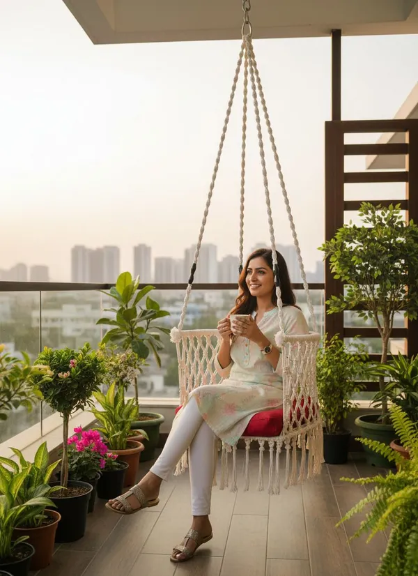 White_Premium_And_Handcrafted_Cotton_Hammock_Swing_For_Home