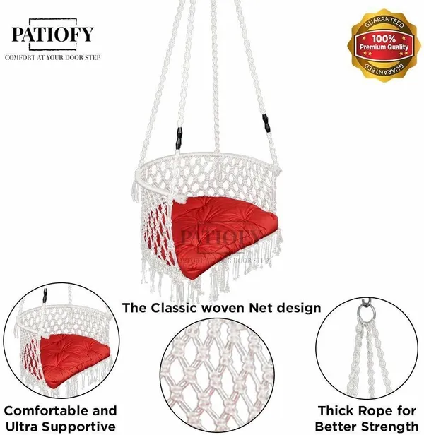 White_Premium_And_Handcrafted_Cotton_Hammock_Swing_For_Home