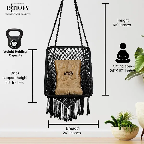 Black_Premium_And_Handcrafted_Cotton_Hammock_Swing_For_Home