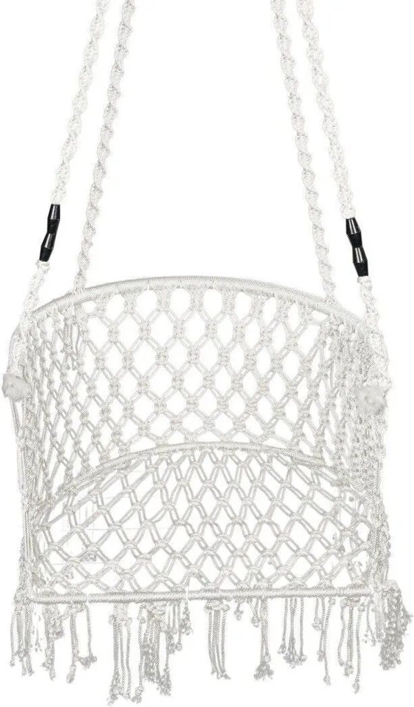 White_And_Gold_Premium_And_Handcrafted_Cotton_Hammock_Swing_For_Home