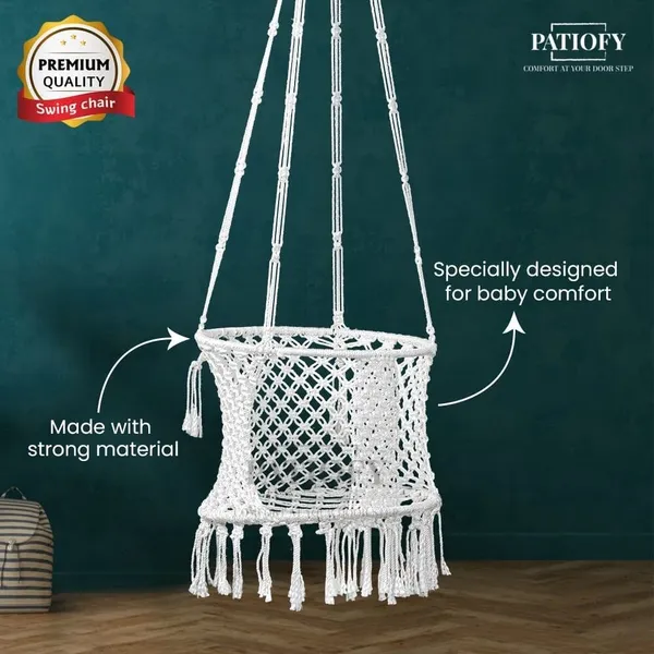 White_Premium_And_Handcrafted_Cotton_Hammock_Swing_For_Home