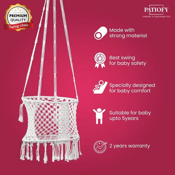 White_Premium_And_Handcrafted_Cotton_Hammock_Swing_For_Home