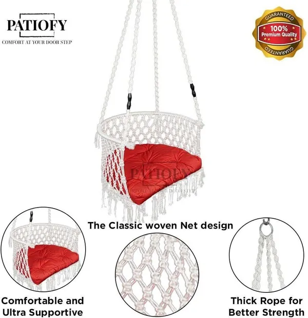 White_Premium_And_Handcrafted_Cotton_Hammock_Swing_For_Home