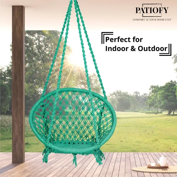 Green_Premium_And_Handcrafted_Cotton_Hammock_Swing_For_Home