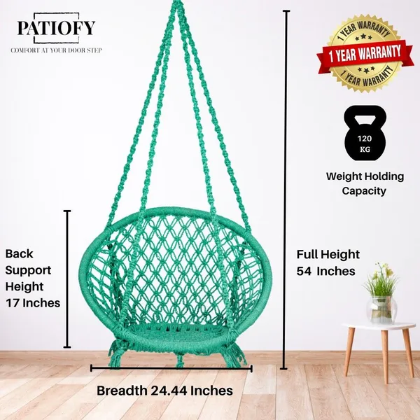 Green_Premium_And_Handcrafted_Cotton_Hammock_Swing_For_Home
