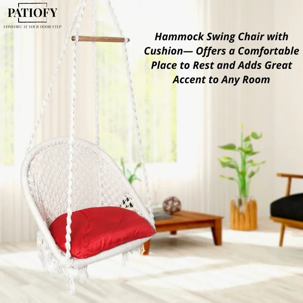 White_Premium_And_Handcrafted_Cotton_Hammock_Swing_For_Home