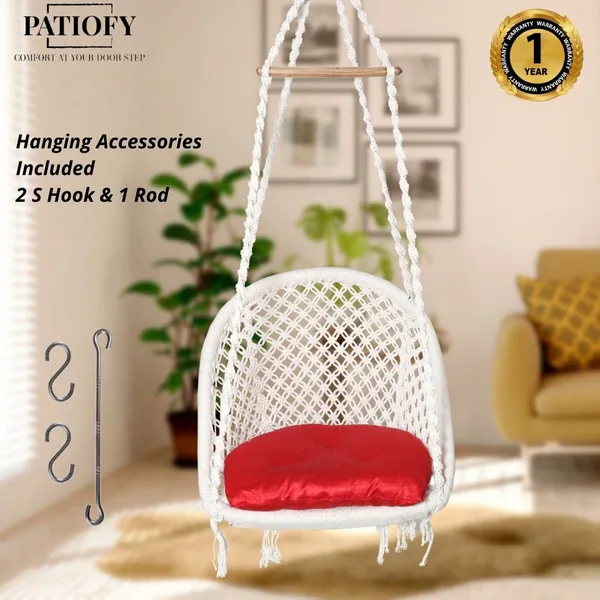 White_Premium_And_Handcrafted_Cotton_Hammock_Swing_For_Home