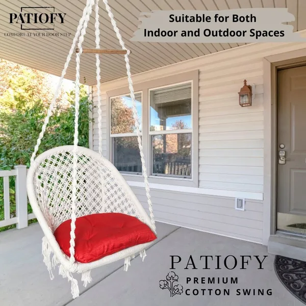White_Premium_And_Handcrafted_Cotton_Hammock_Swing_For_Home