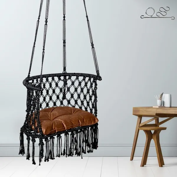 Black_And_Brown_Premium_And_Handcrafted_Polyester_Hammock_Swing_For_Home