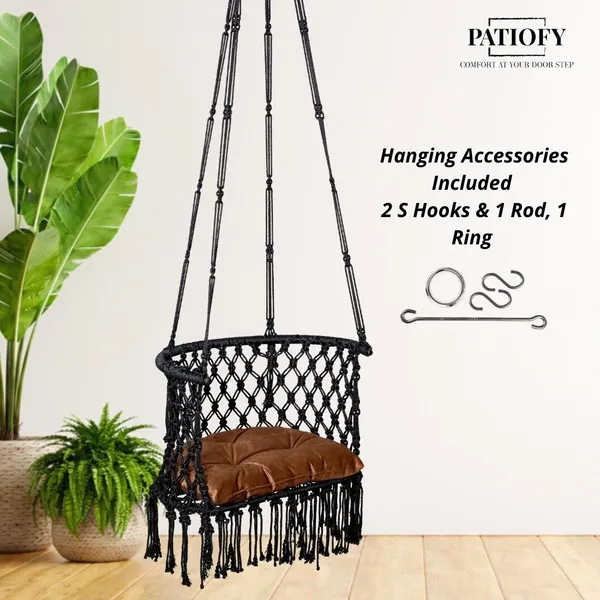 Black_And_Brown_Premium_And_Handcrafted_Polyester_Hammock_Swing_For_Home