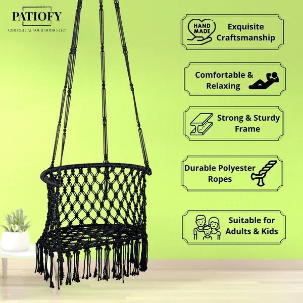 Black_And_Brown_Premium_And_Handcrafted_Polyester_Hammock_Swing_For_Home
