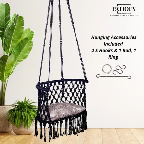 Black_And_Silver_Premium_And_Handcrafted_Polyester_Hammock_Swing_For_Home