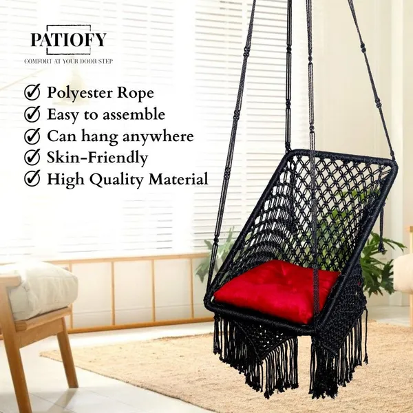 Black_And_Red_Premium_And_Handcrafted_Polyester_Hammock_Swing_For_Home