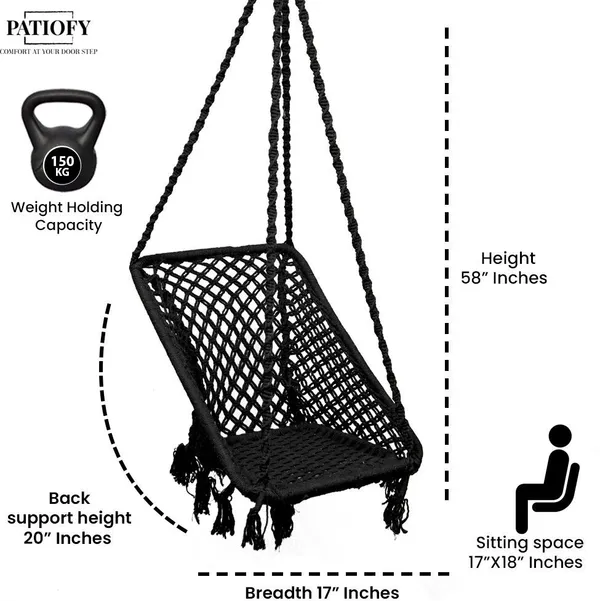 Black_Premium_And_Handcrafted_Cotton_Hammock_Swing_For_Home