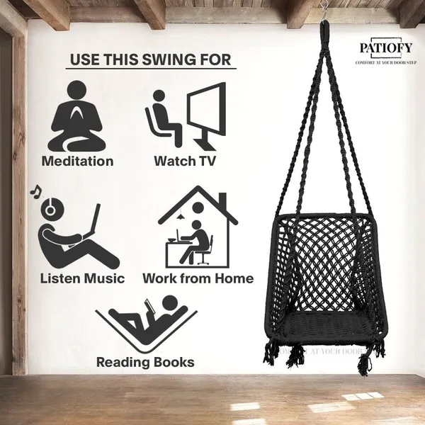 Black_Premium_And_Handcrafted_Cotton_Hammock_Swing_For_Home