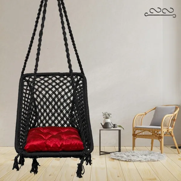 Black_And_Red_Premium_And_Handcrafted_Cotton_Hammock_Swing_For_Home