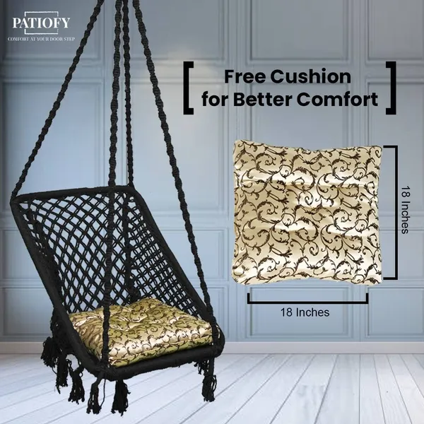 Black_Premium_And_Handcrafted_Cotton_Hammock_Swing_For_Home