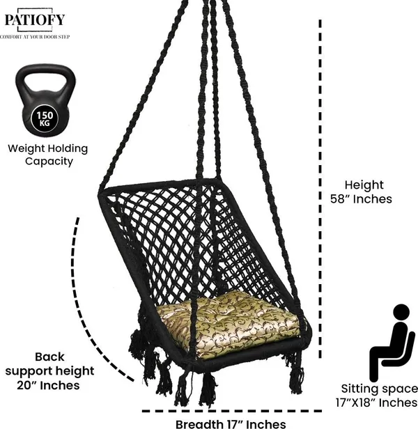Black_Premium_And_Handcrafted_Cotton_Hammock_Swing_For_Home