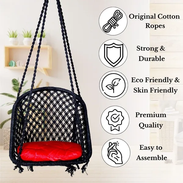 Black_And_Red_Premium_And_Handcrafted_Cotton_Hammock_Swing_For_Home
