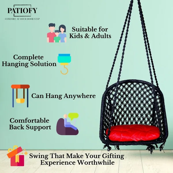 Black_And_Red_Premium_And_Handcrafted_Cotton_Hammock_Swing_For_Home