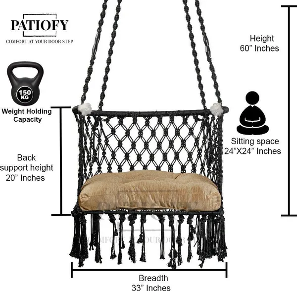 Black_And_Gold_Premium_And_Handcrafted_Cotton_Hammock_Swing_For_Home