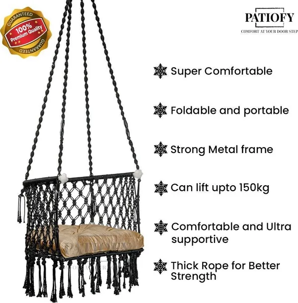 Black_And_Gold_Premium_And_Handcrafted_Cotton_Hammock_Swing_For_Home