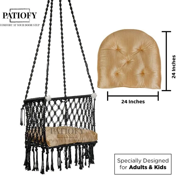 Black_And_Gold_Premium_And_Handcrafted_Cotton_Hammock_Swing_For_Home