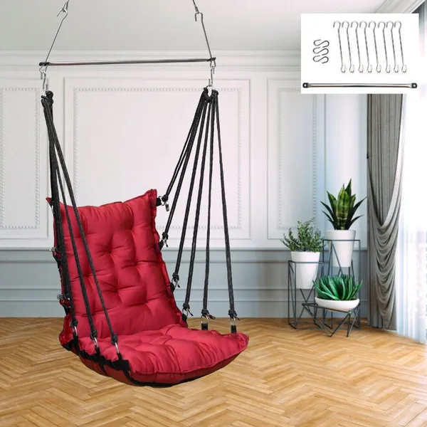 Red_Premium_And_Handcrafted_Cotton_Hammock_Swing_For_Home