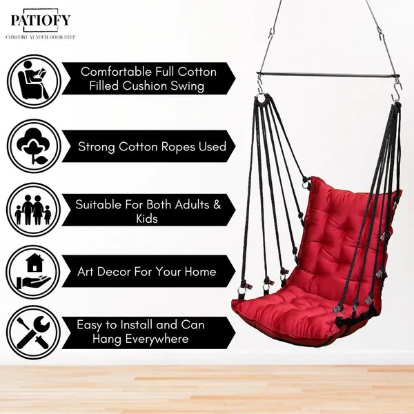 Red_Premium_And_Handcrafted_Cotton_Hammock_Swing_For_Home