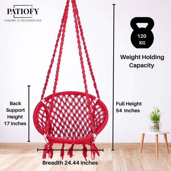 Red_Premium_And_Handcrafted_Cotton_Hammock_Swing_For_Home