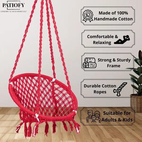 Red_Premium_And_Handcrafted_Cotton_Hammock_Swing_For_Home