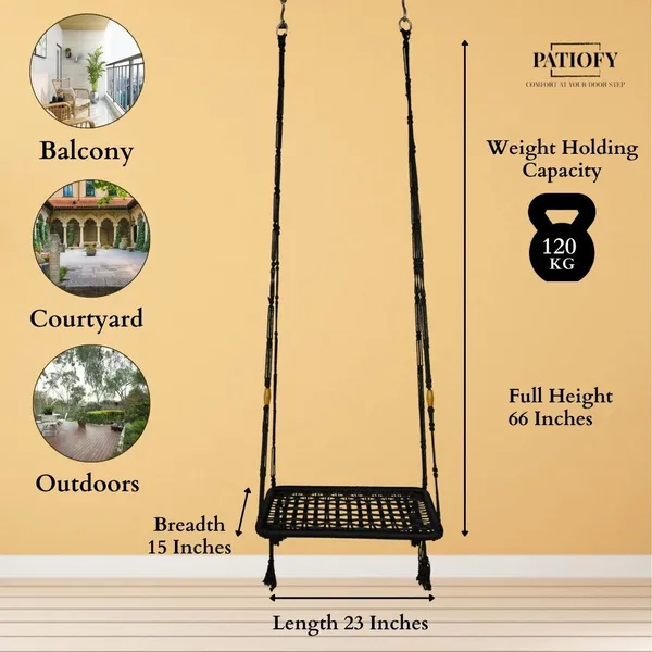 Green_And_Black_Premium_And_Handcrafted_Polyester_Hammock_Swing_For_Home