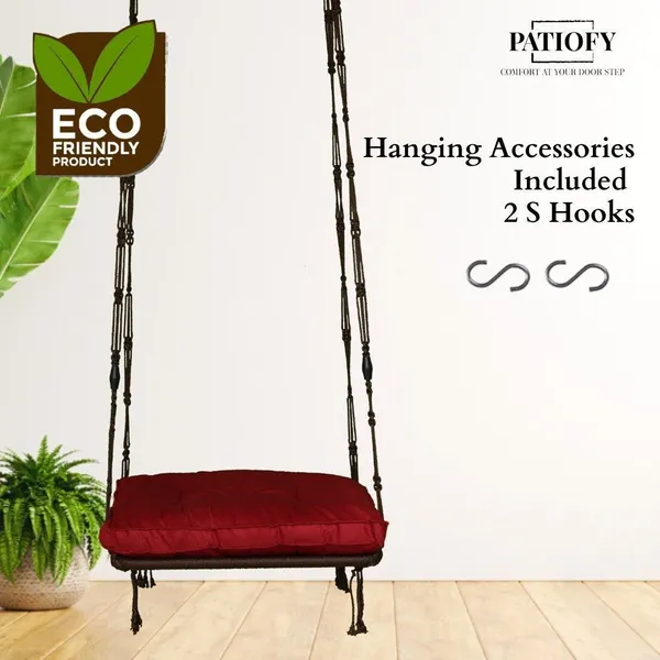 Red_And_Brown_Premium_And_Handcrafted_Polyester_Hammock_Swing_For_Home