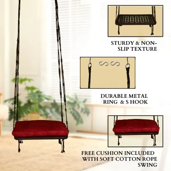 Red_And_Brown_Premium_And_Handcrafted_Polyester_Hammock_Swing_For_Home