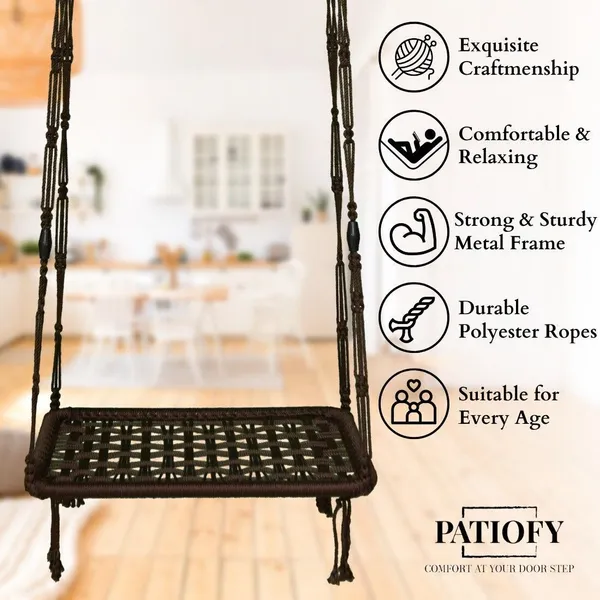 Red_And_Brown_Premium_And_Handcrafted_Polyester_Hammock_Swing_For_Home