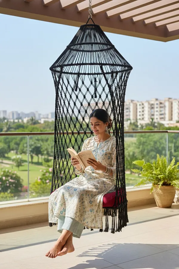 Black_Premium_And_Handcrafted_Polyester_Hammock_Swing_For_Home