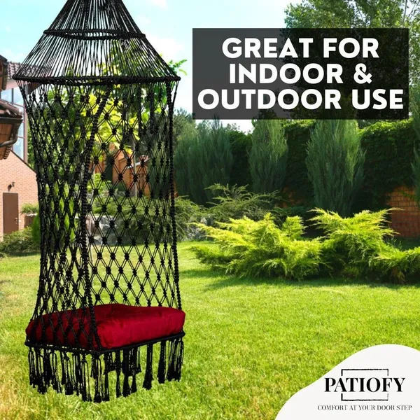 Black_Premium_And_Handcrafted_Polyester_Hammock_Swing_For_Home