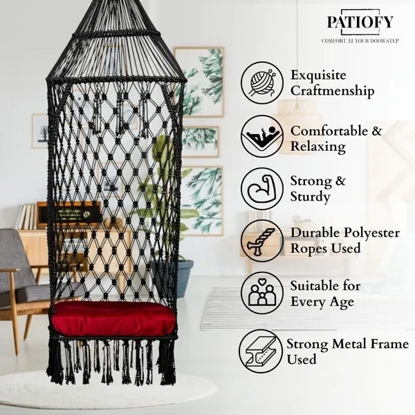 Black_Premium_And_Handcrafted_Polyester_Hammock_Swing_For_Home