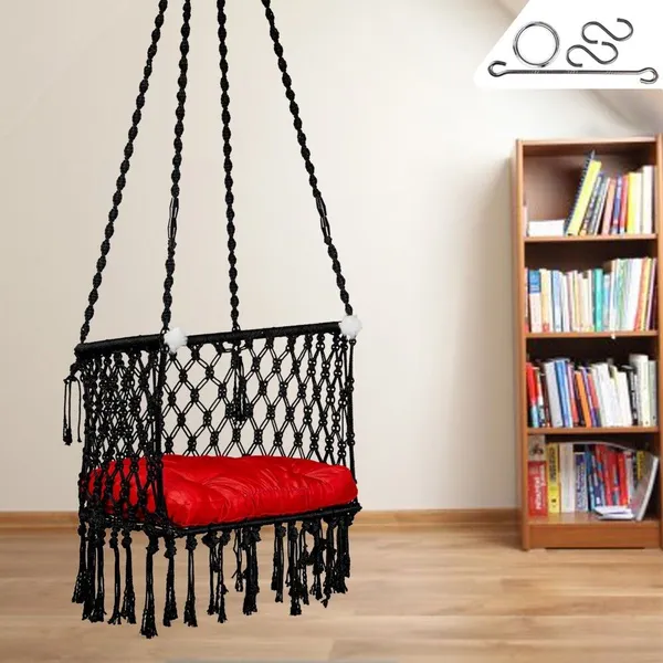Black_Premium_And_Handcrafted_Cotton_Hammock_Swing_For_Home