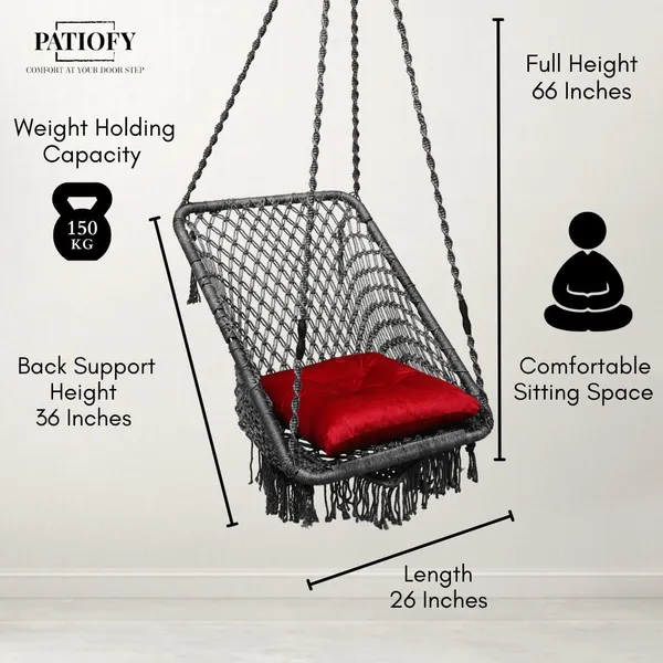 Grey_Premium_And_Handcrafted_Polyester_Hammock_Swing_For_Home