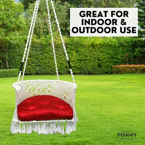 Red_And_White_Premium_And_Handcrafted_Polyester_Hammock_Swing_For_Home