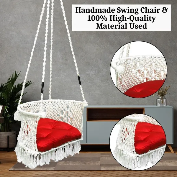 Red_And_White_Premium_And_Handcrafted_Polyester_Hammock_Swing_For_Home
