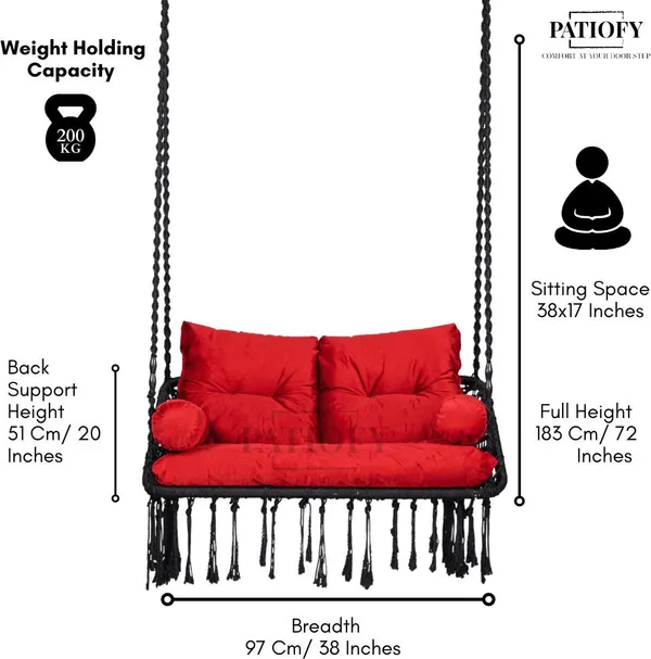 Red_And_Black_Premium_And_Handcrafted_Polyester_Hammock_Swing_For_Home