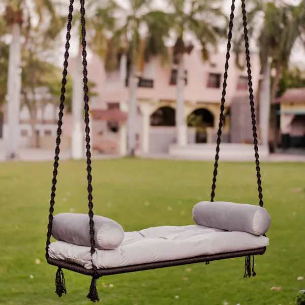 Grey_And_Brown_Premium_And_Handcrafted_Polyester_Hammock_Swing_For_Home